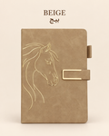 Mirvat Equestrian Notebook – Gold Horse Design