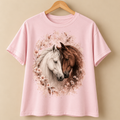 Two Horses Floral – Loose Fit T-Shirt