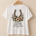Floral Horseshoe-Loose Fit T-shirt.